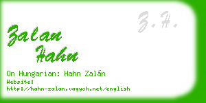 zalan hahn business card