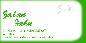 zalan hahn business card